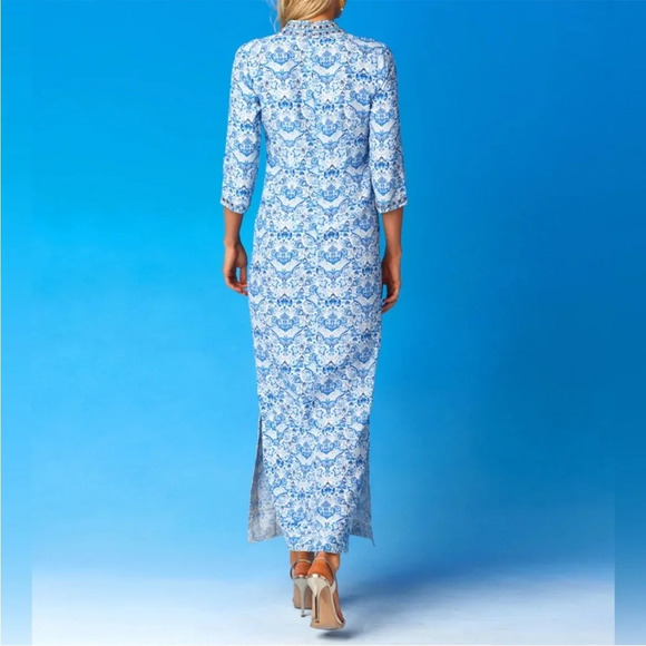 Nicoblu Shalimar Long Tunic Dress with Sapphire Jewel Embellishment - Picture 5 of 11